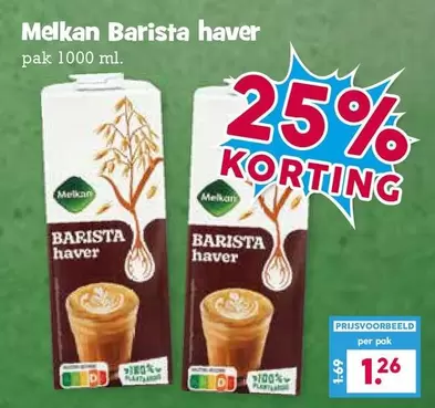 Melkan Barista haver