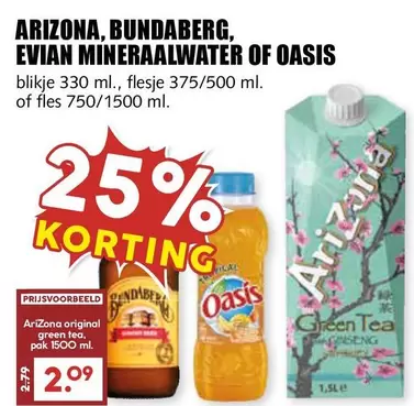 evian - ARIZONA, BUNDABERG, EVAN MINERALWATER OF OASIS