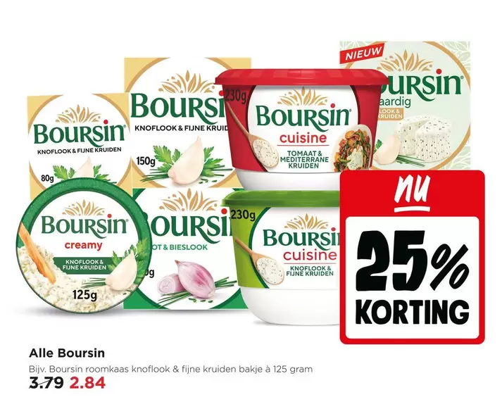 Boursin roomkaas knoflook & fine kruiden