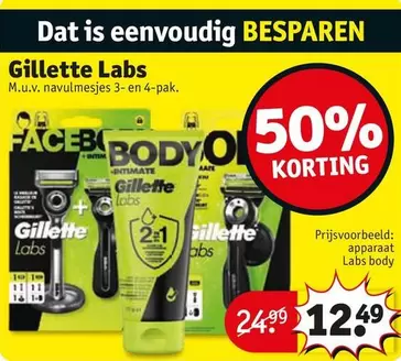 Gillette - Labs M.u.v. navulmesjes 3- en 4-pak