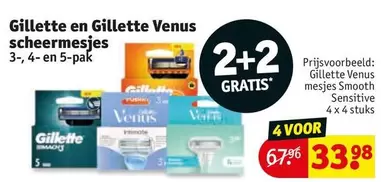 Gillette - scheermesjes 3-, 4- en 5-pak