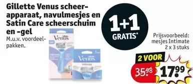 Gillette - Venus scheerapparaat, navulmesjes en Satin Care scheerschuim en -gel