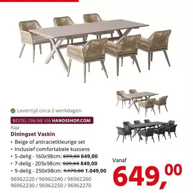 Dining Set Vaskin