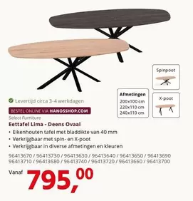 MM - Eettafel Lima - Deens Ovaal