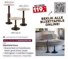 Bijzettafel Duco