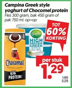 Greek style yoghurt or Chocomel protein