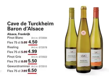 De - Pinot Blanc, Riesling, Pinot Gris, Gewurztraminer