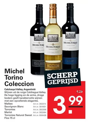 De - Michel Torino Coleccion Malbec, Sauvignon Blanc, Torrontes, Merlot