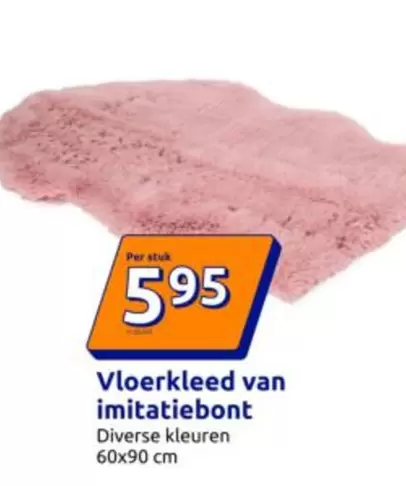 Vloerkleed van imitatiebont