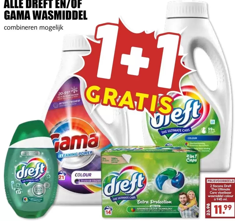 GAMA - ALLE DREFT EN/OF WASMIDDEL