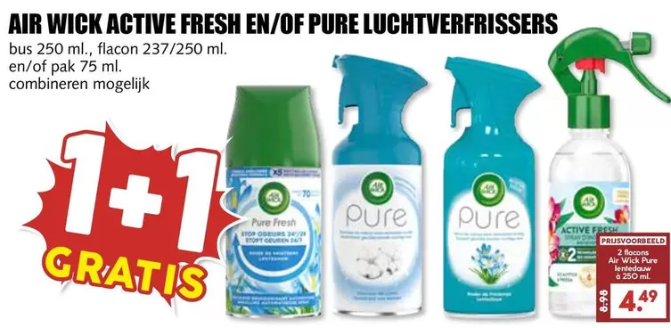 Air Wick - AIR WICK ACTIVE FRESH EN/OF PURE LUCHTVERFRISSERS
