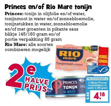 Prinses en/of Rio Mare tonijn