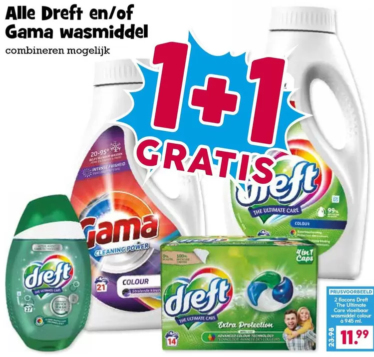 GAMA - Dreft en/of Gama wasmiddel