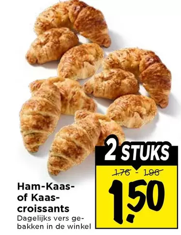 De - Ham-Kaas- of Kaas-croissants