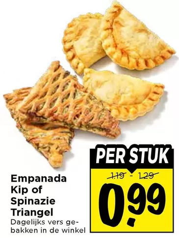 De - Empanada Kip of Spinazie Triangel