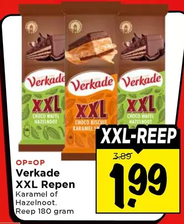 Verkade XXL Repen Karamel of Hazelnoot