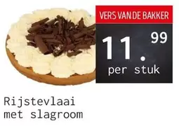 De - Rijstevlaai met slagroom