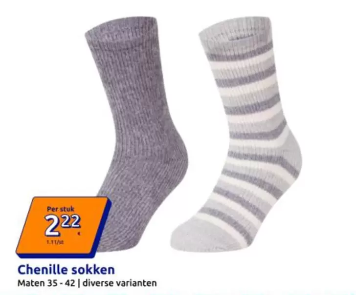 Chenille sokken