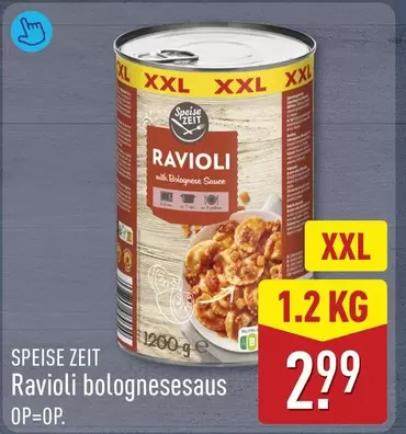 Ravioli with bolognese sauce