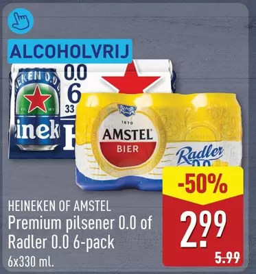 Heineken - Premium pilsener 0.0 of Radler 0.0 6-pack