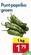 Punt paprika groen