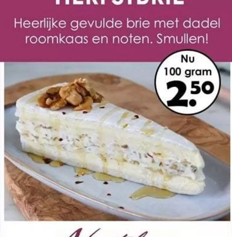 Heerlijke gevulde brie met dadel roomkaas en noten