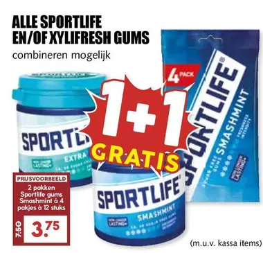 extra - SPORTLIFE EN/OF XYLIFRESH GUMS