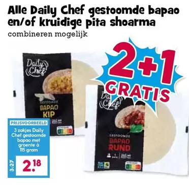 Chef - Daily gestoomde bapao en/of kruidige pita shoarma