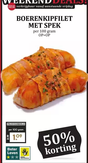 BOERENKIPFILET MET SPEK