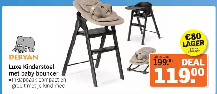 De - Luxe Kinderstoel met baby bouncer