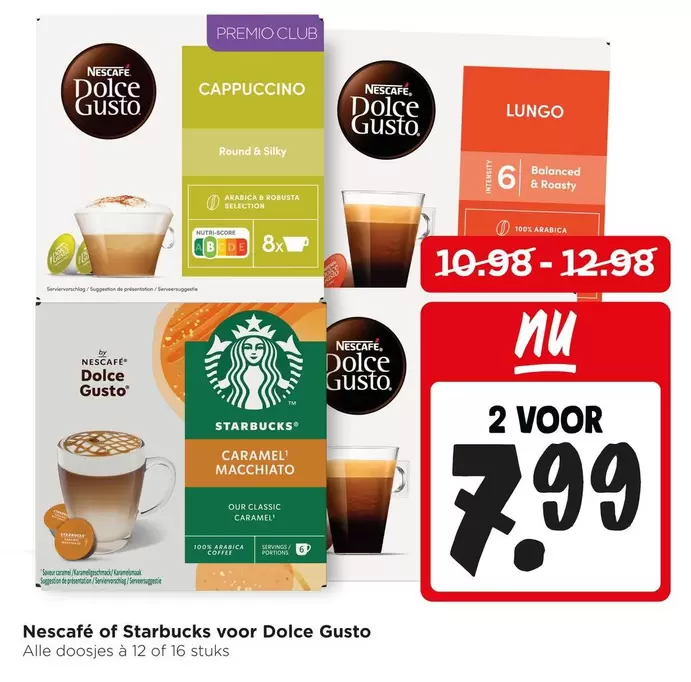 Club - Nescafe of Starbucks voor Dolce Gusto