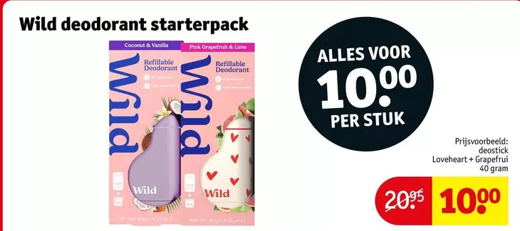 Pink - Wild deodorant starterpack