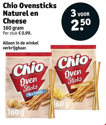 De - Ovensticks Naturel en Cheese
