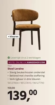 Stoel Lorraine 96127800 / 96127810 / 96127790