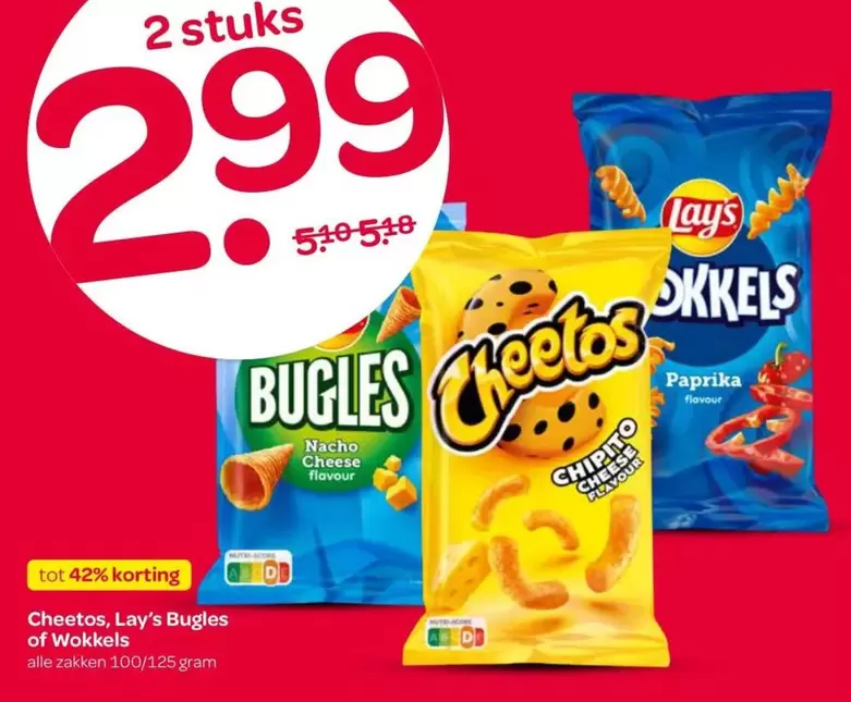 Cheetos - Bugles, , Lay's of Wokkels
