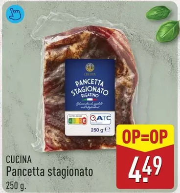 Pancetta stagionato rigatino