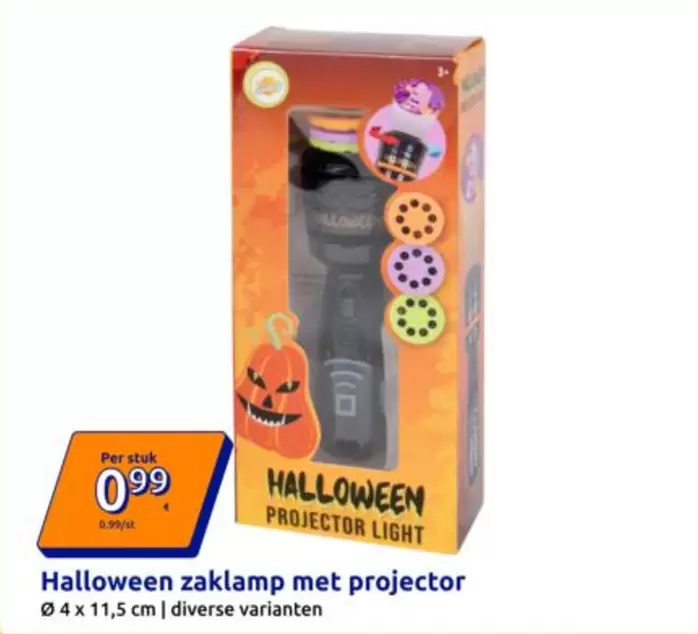 Halloween zaklamp met projector