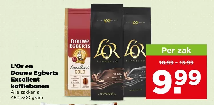 De - L'Or en Douwe Egberts koffiebonen