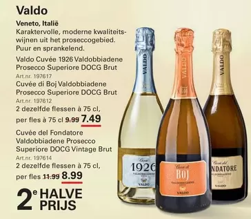 Vintage - Valdo Cuvée 1926 Valdobbiadene Prosecco Superiore DOCG Brut Art.nr. 197617
