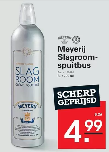 De - Slagroom spuitbus