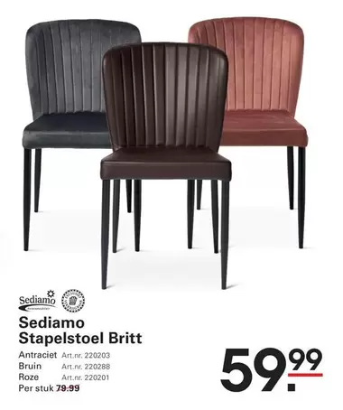 Bruin - Stapelstoel Britt