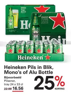Heineken - Pils in Blik, Mono's of Alu Bottle