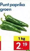 Punt paprika groen