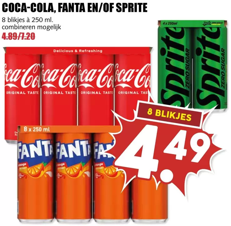 Coca-Cola - COCA-COLA, FANTA EN/OF SPRITE