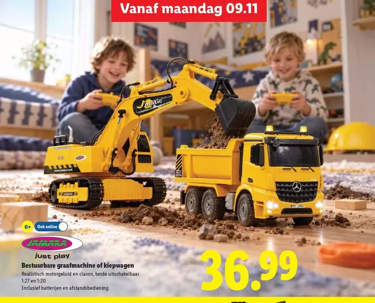 Play - Bestuurbaar graafmachine of kiepwagen