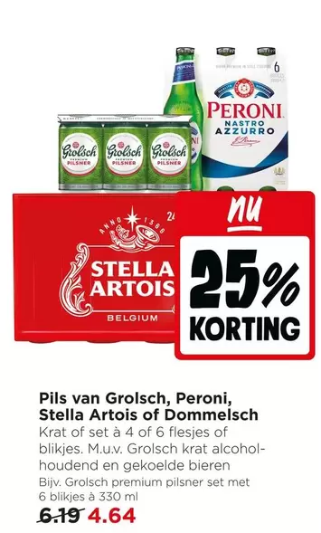 Peroni - Pils van Grolsch, , Stella Artois of Dommelsch