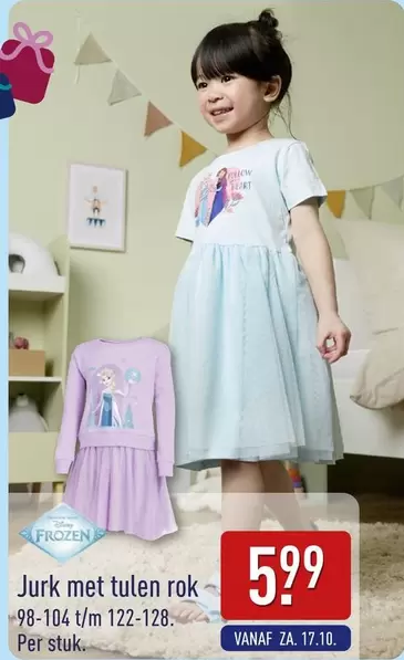 Frozen - Jurk met tulen rok 98-104 t/m 122-128