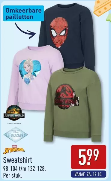 Frozen - Sweatshirt 98-104 t/m 122-128