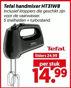 Tefal - handmixer HT31W8