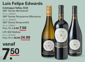 360° Series Monastrell, 360° Series Roussanne-Marsanne, 360° Series Tempranillo, LFE 900 Malbec